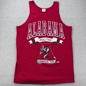 Vintage 90s Alabama Crimson Tide Tank Top Men XL Red Roll Tide Single Stitch USA